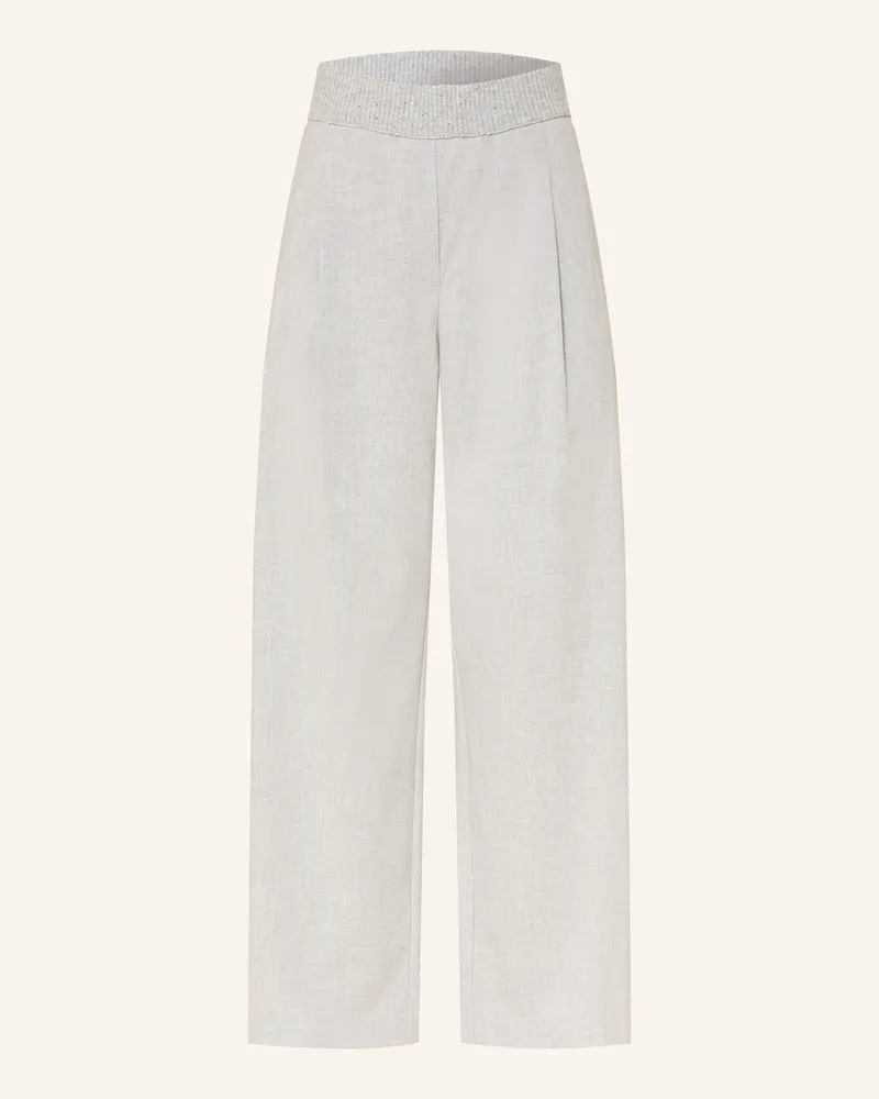 S.Oliver Marlenehose mit Pailletten Hellgrau