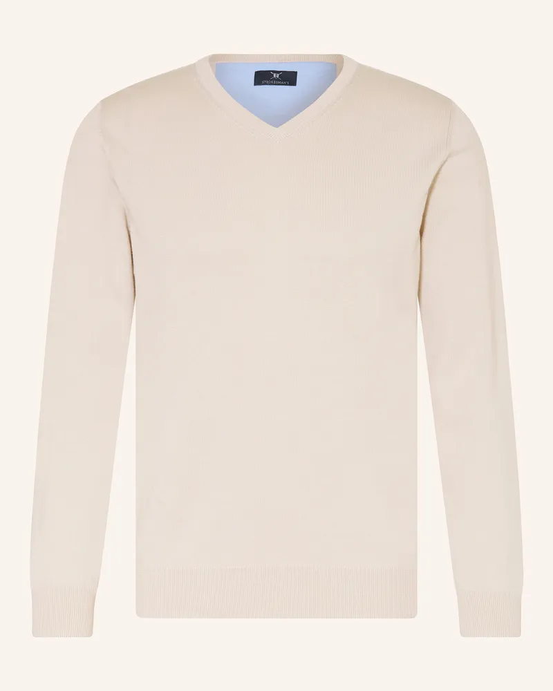 Strokesman's Strokesman Pullover weiss Ecru