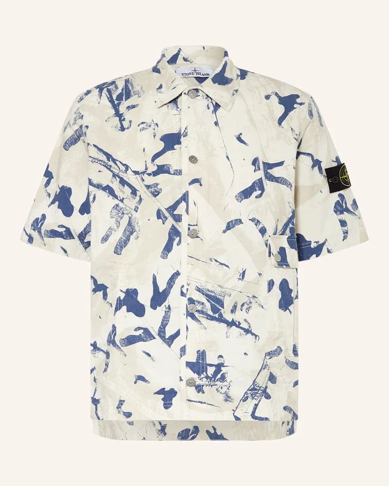 Stone Island Kurzarm-Hemd Comfort Fit Creme