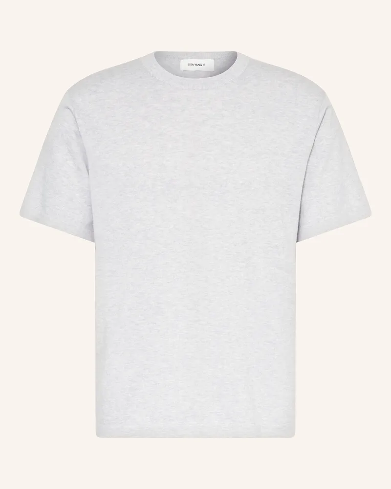 Lisa Yang Strickshirt BRADLEY mit Cashmere Hellgrau