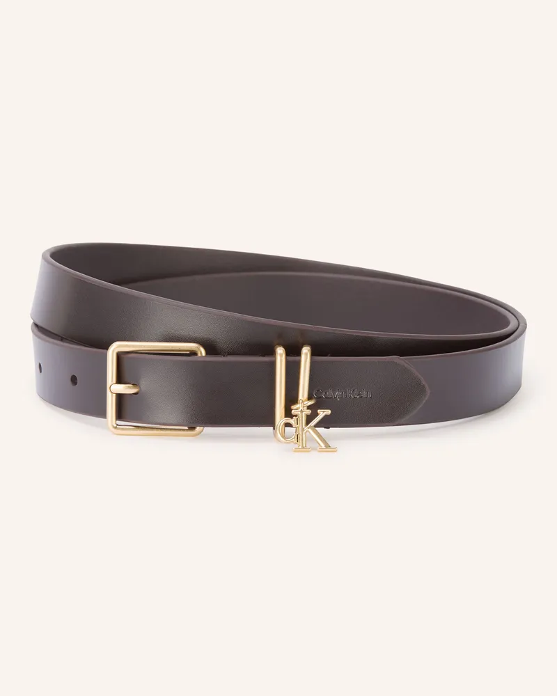 Calvin Klein Ledergürtel braun Dunkelbraun
