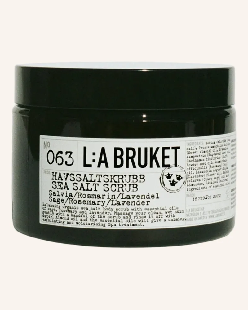 L:A Bruket Körperpeeling 063 Sage/ Rosemary/ Lavender Volumen: 420 ml Dunkelbraun