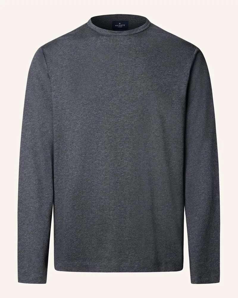 Hackett T-Shirt Pima Cotton Tee Ls grau Dunkelgrau