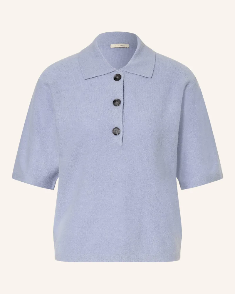 lilienfels Strick-Poloshirt Mit Cashmere blau Hellblau