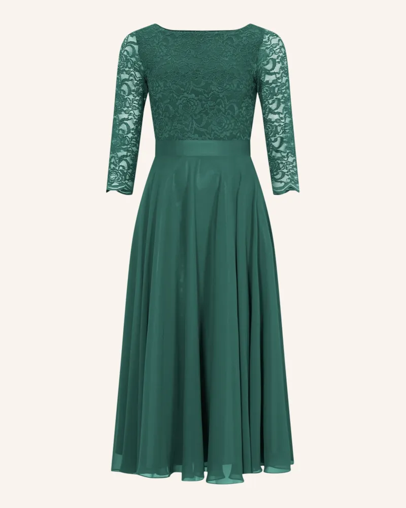 Swing Cocktailkleid mit Spitzenbesatz Grün