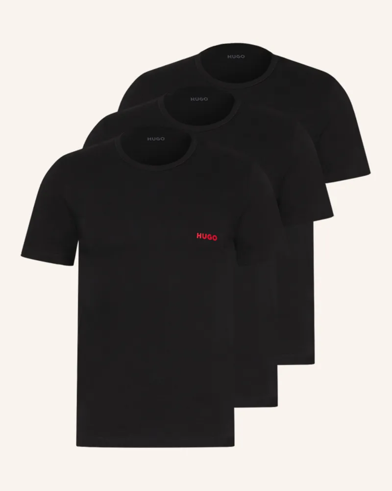 HUGO BOSS 3er-Pack T-Shirts schwarz Schwarz