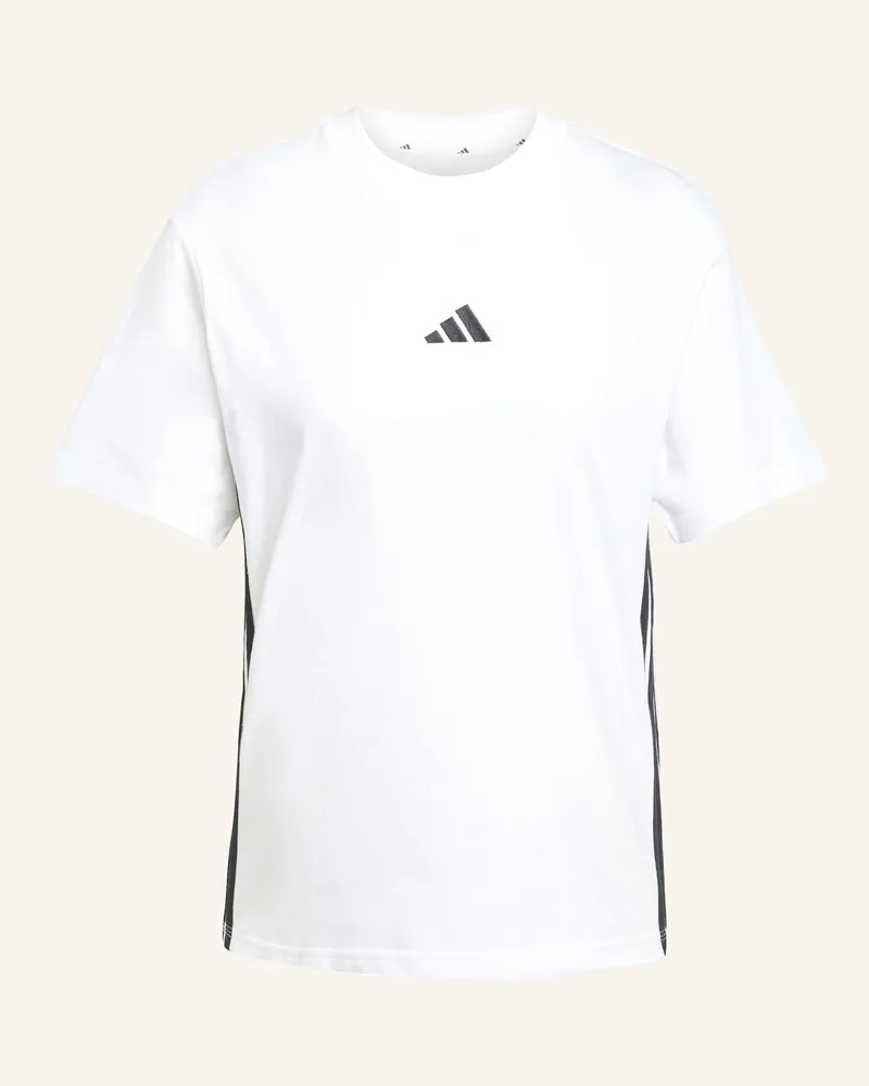 adidas T-Shirt Essentials 3-Streifen weiss Weiss