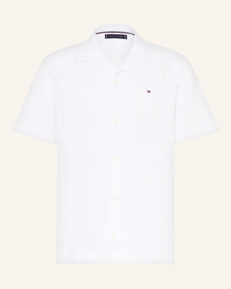Tommy Hilfiger Resorthemd Comfort Fit mit Leinen Weiss