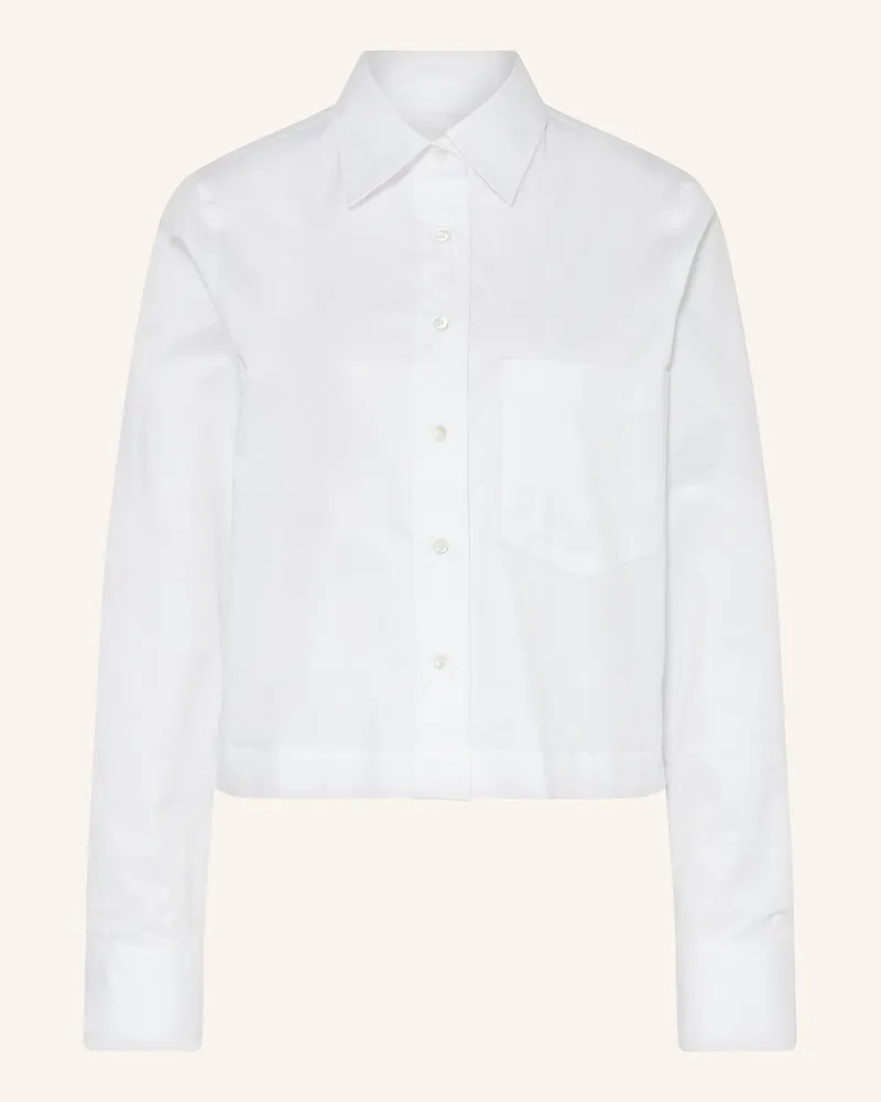 Closed Cropped-Hemdbluse Weiss
