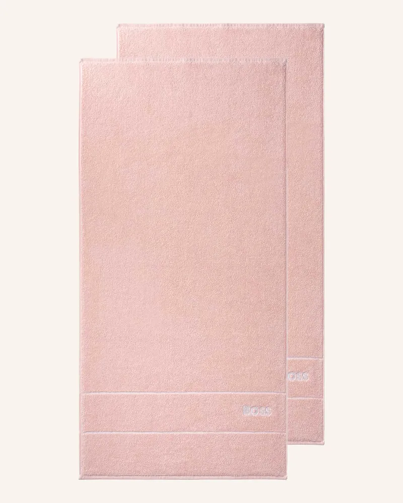 HUGO BOSS Handtuch 2er Set Plain pink Hellrosa