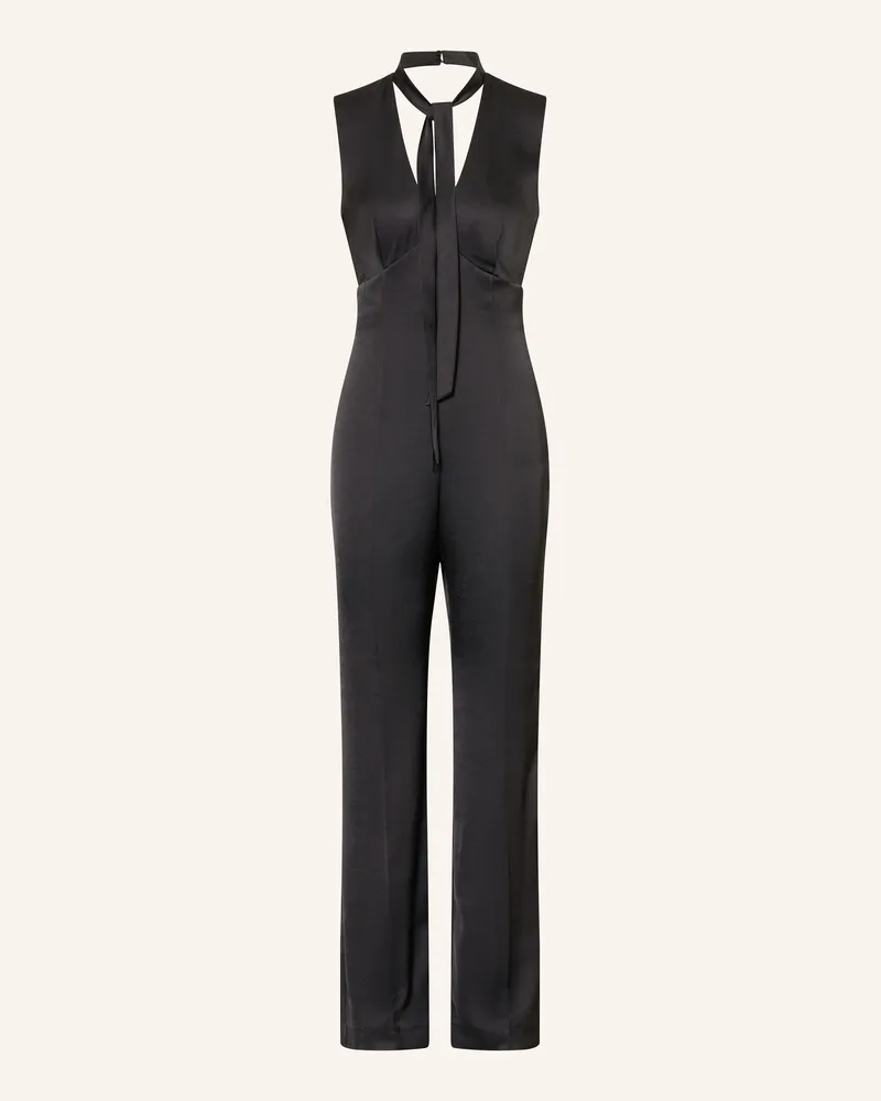 Claudie Pierlot Satin-Jumpsuit schwarz Schwarz