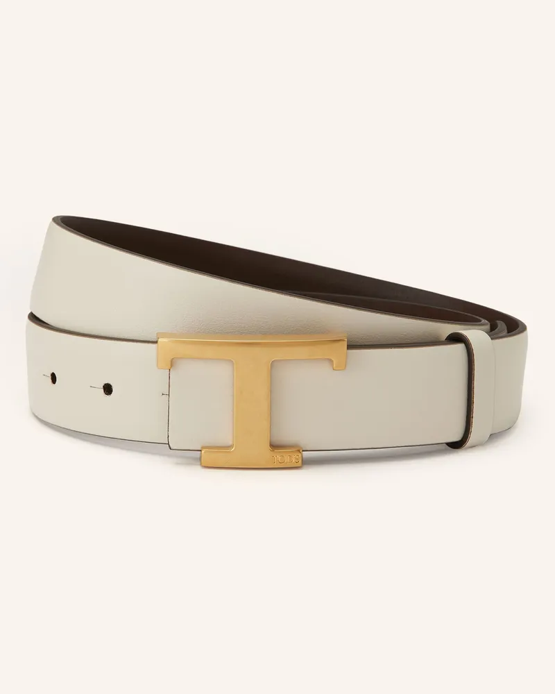 TOD'S Ledergürtel zum Wenden Dunkelbraun