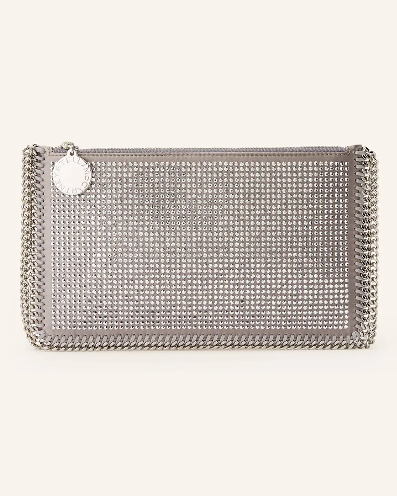 Stella McCartney Schultertasche FALABELLA mit Schmucksteinen Grau