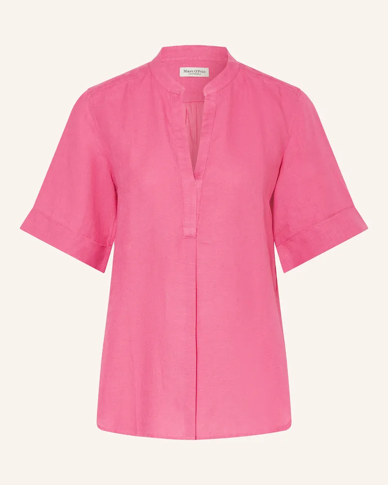 Marc O'Polo Blusenshirt im Materialmix mit Leinen Pink