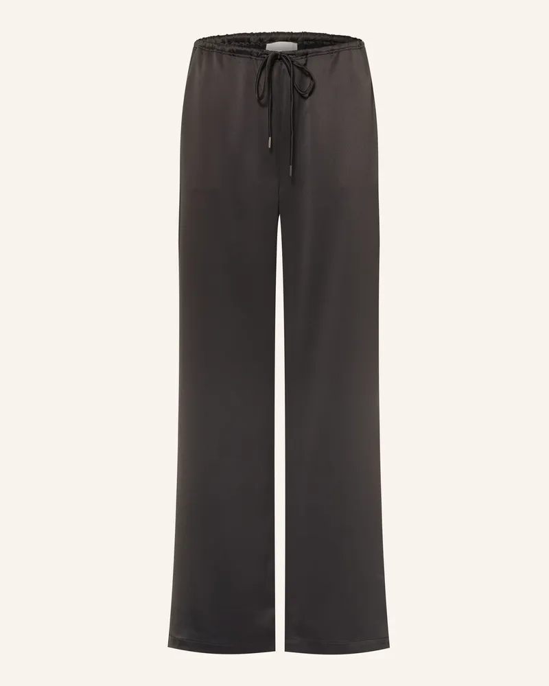 Juvia Marlenehose Florens Aus Satin grau Dunkelgrau