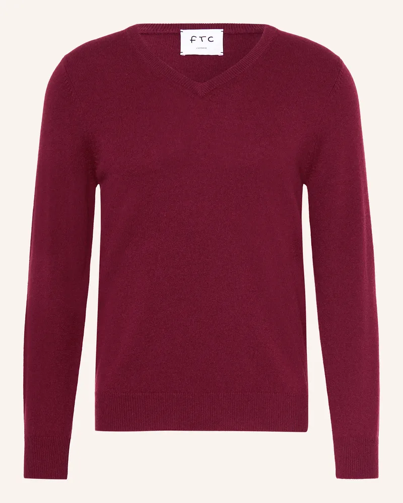 FTC Cashmere Cashmere-Pullover Dunkelrot