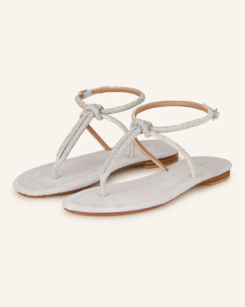 Viamercanti Zehentrenner ERCHIE mit Schmucksteinen Silber