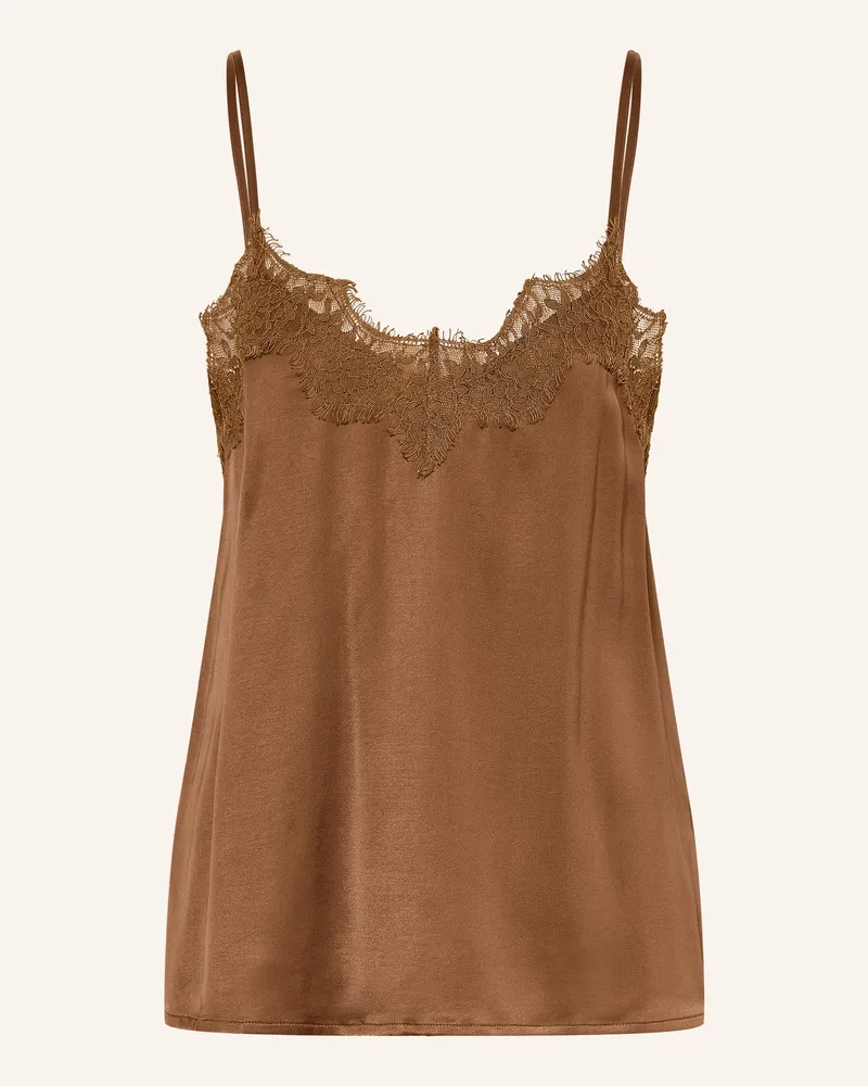 Rich&Royal Satintop Mit Spitze braun Braun
