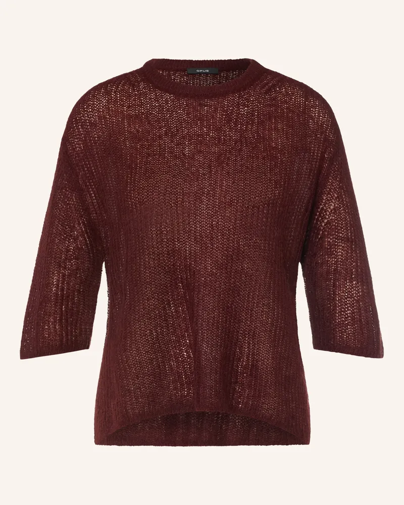 OPUS Pullover Mit 3/4-Arm rot Dunkelrot