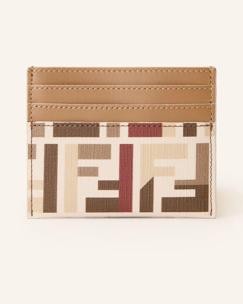 Fendi Kartenetui Fendi Roma weiss Beige
