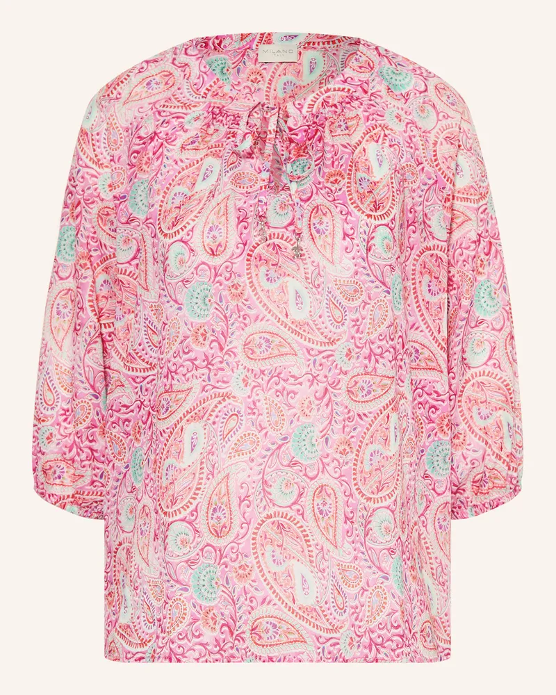 Milano Italy Blusenshirt mit 3/4-Arm Rosa