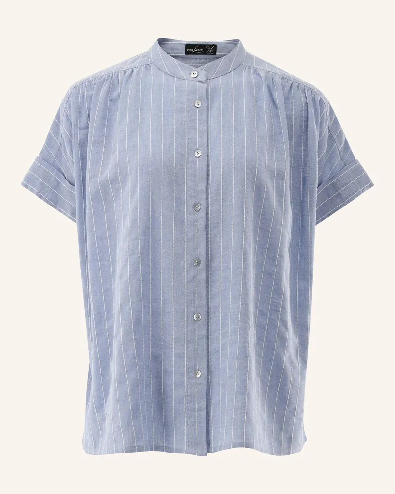 van Laack Bluse Modern Fit Blau
