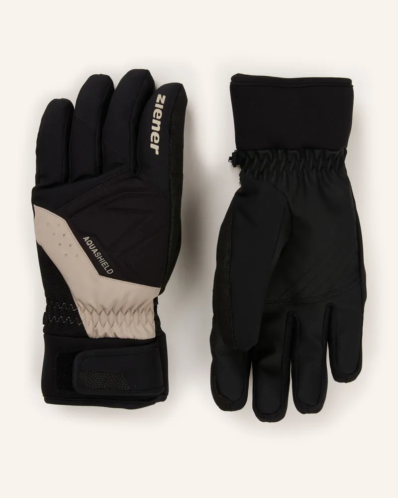 Ziener Skihandschuhe Gatis As® beige Schwarz
