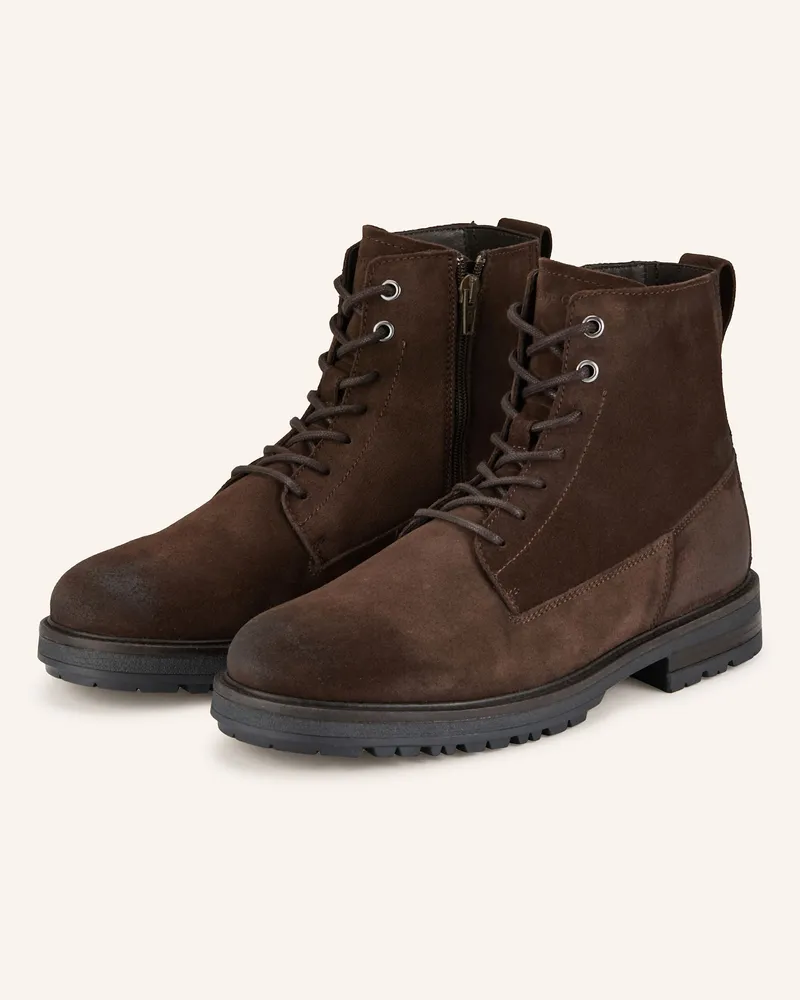 Marc O'Polo Schnürstiefel Dunkelbraun