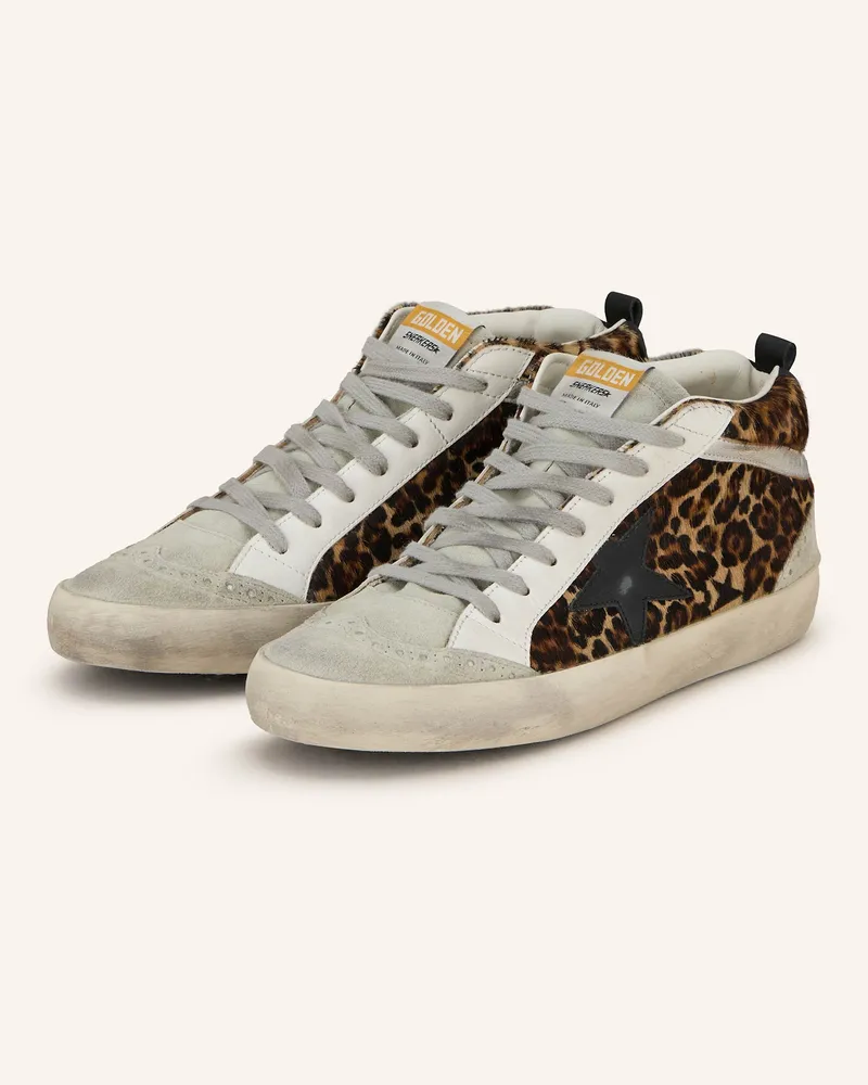 Golden Goose Hightop-Sneaker Mid Star braun Hellgrau