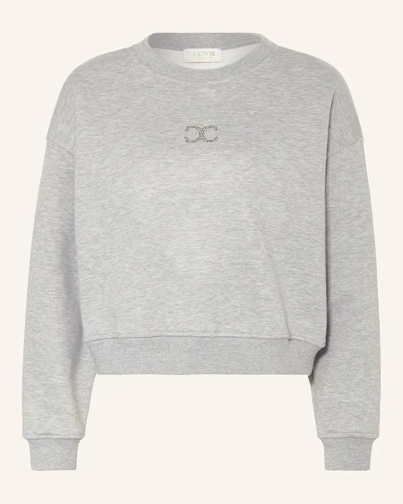 CATNOIR Sweatshirt mit Schmucksteinen Grau