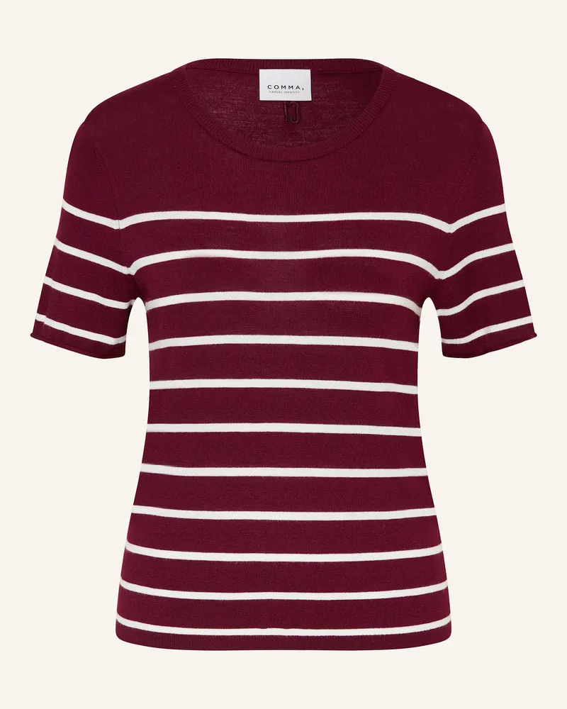 COMMA Strickshirt Dunkelrot