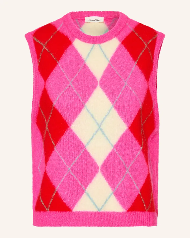 American Vintage Pullunder VITOW mit Alpaka Neonpink