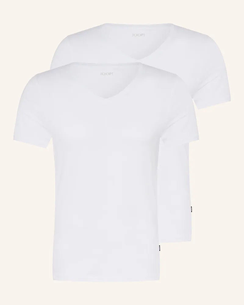 JOOP! 2er-Pack V-Shirts weiss Weiss