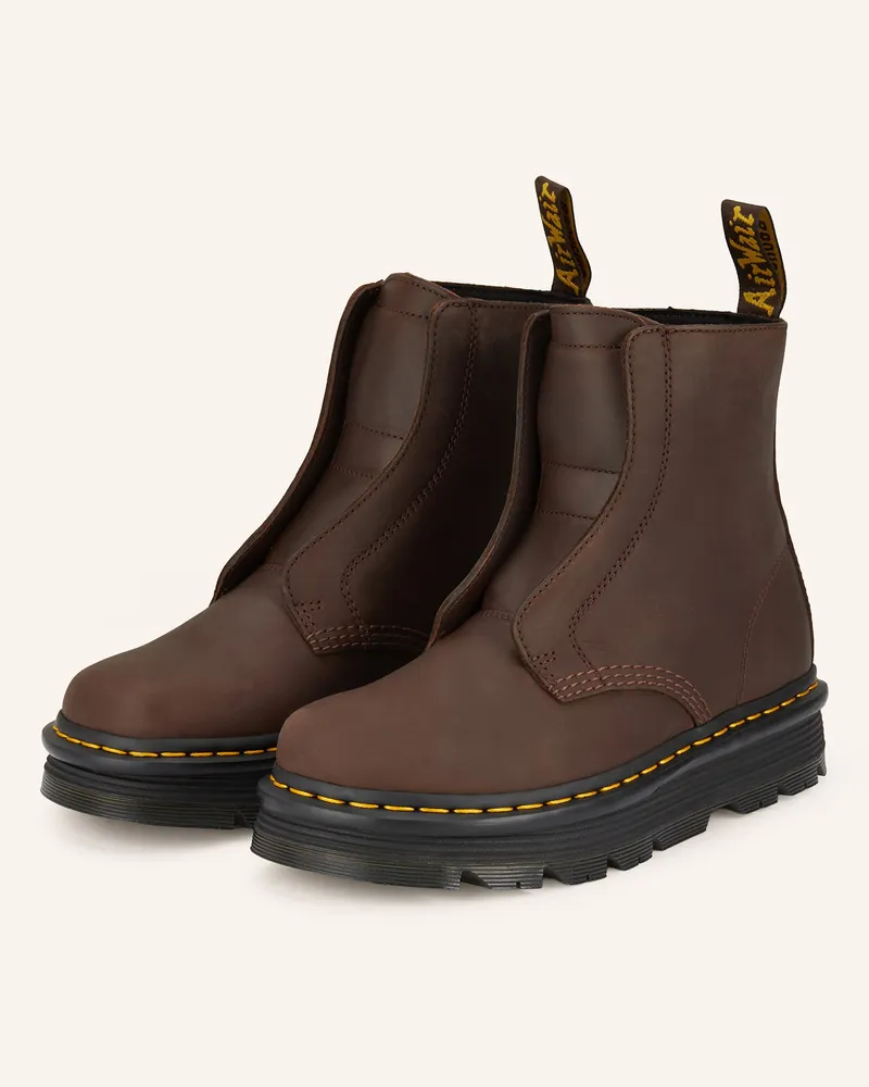 Dr.Martens Plateau-Boots ZEBZAG LACELESS Braun