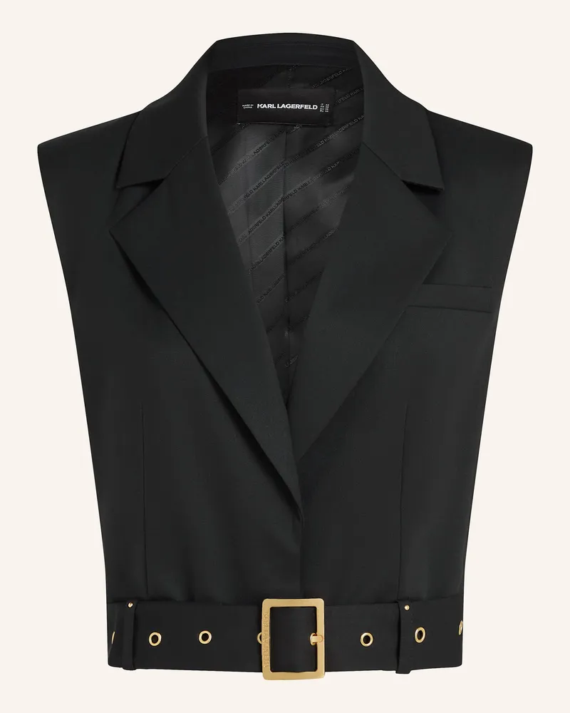 Karl Lagerfeld Weste schwarz Schwarz