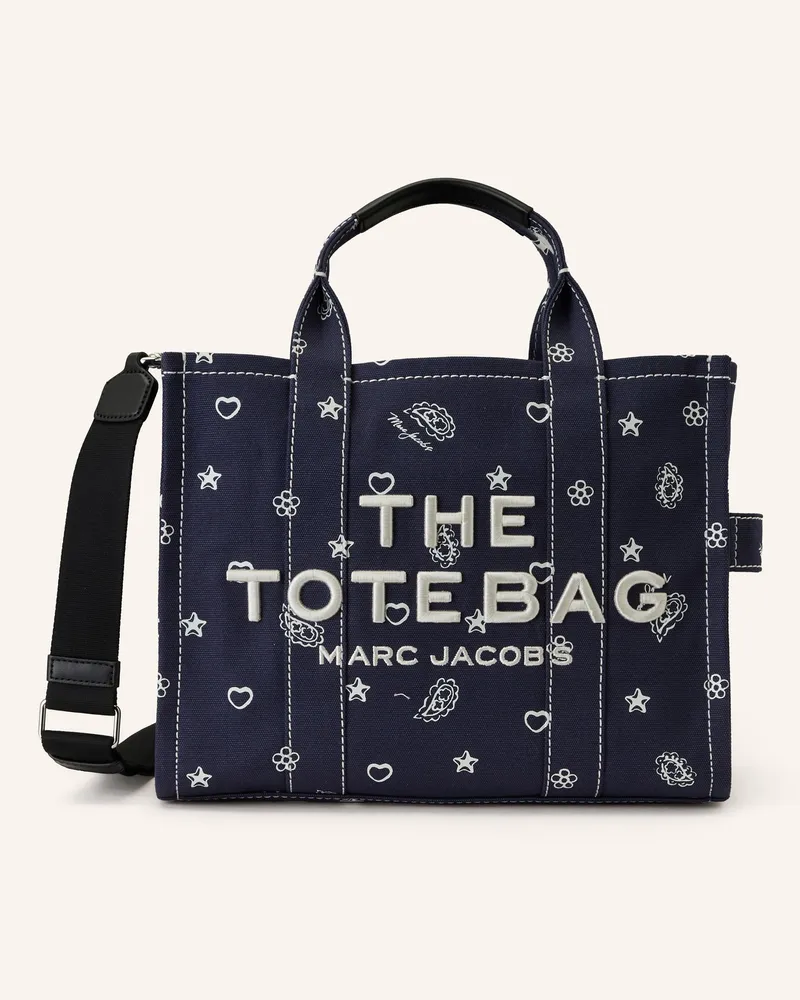 Marc Jacobs Shopper THE BANDANA CANVAS MEDIUM TOTE BAG Dunkelblau