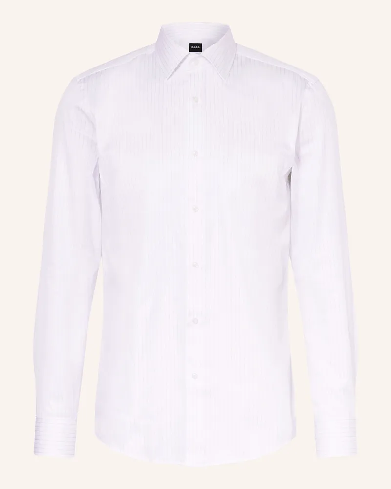 HUGO BOSS Hemd HANK Slim Fit Weiss