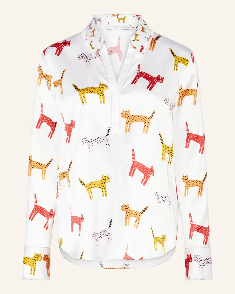 Herzen's Angelegenheit Blusenshirt aus Seide Weiss