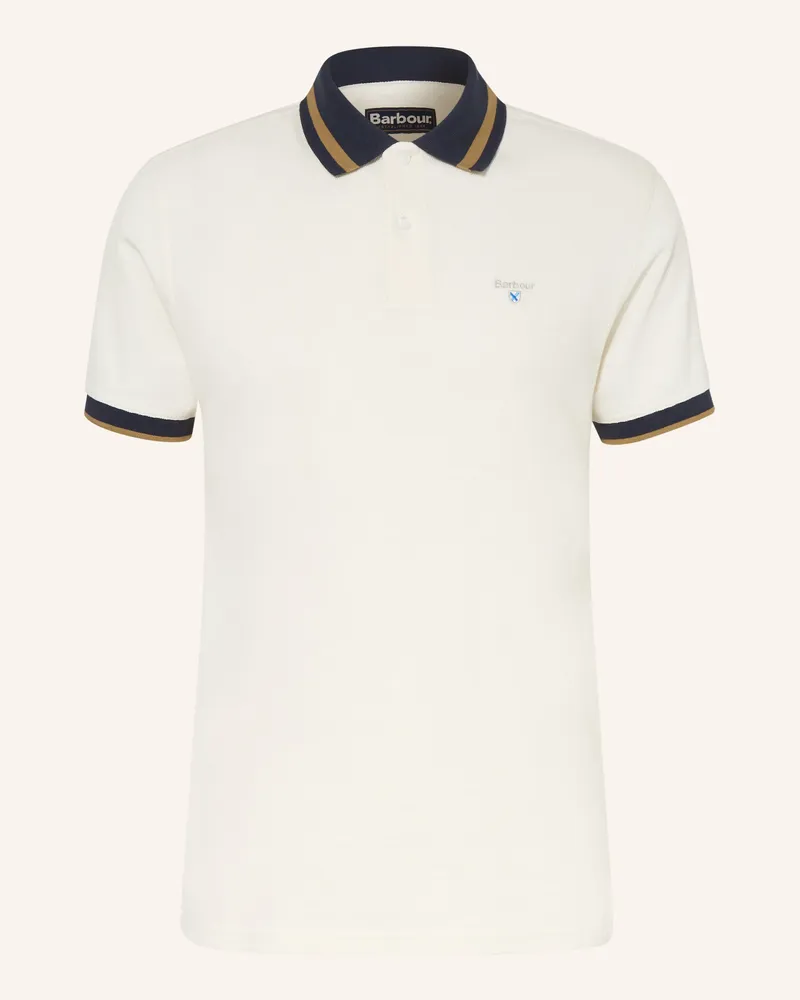 Barbour Piqué-Poloshirt Anthorn weiss Ecru