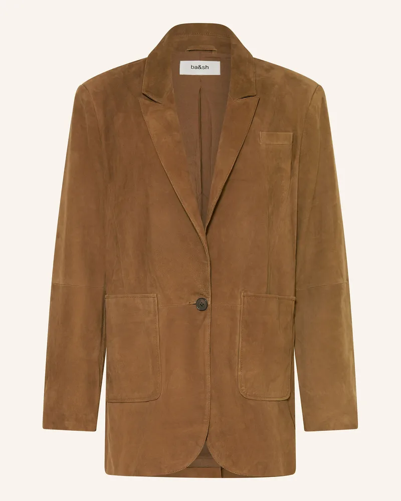 ba&sh Lederblazer MOSTY Braun