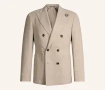 Doppelreiher-Sakko Slim Fit beige