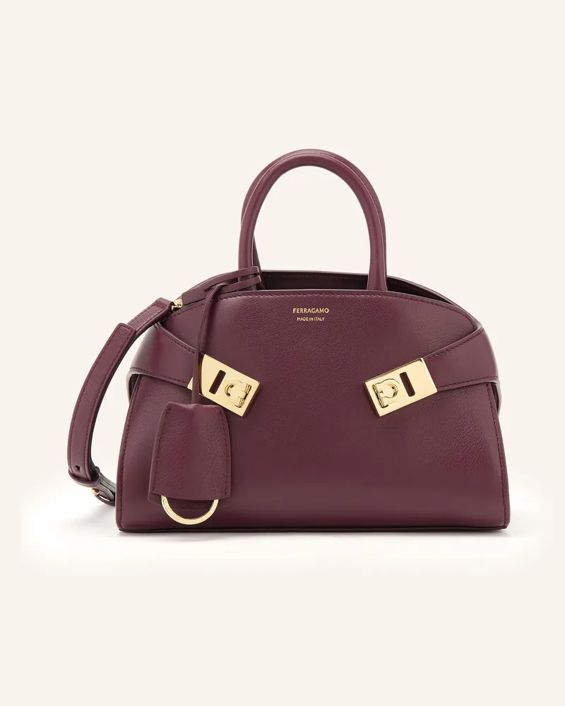 Ferragamo Umhängetasche Hug Mini lila Dunkelrot