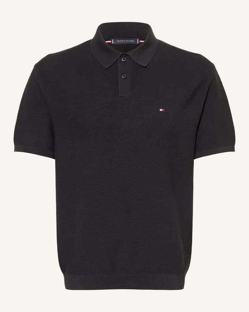 Tommy Hilfiger Piqué-Poloshirt Schwarz