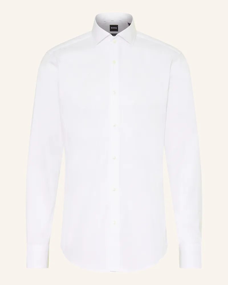 HUGO BOSS Hemd Hank Slim Fit weiss Weiss
