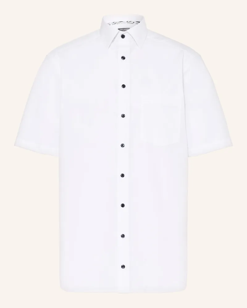 Olymp Kurzarm-Hemd Luxor Comfort Fit weiss Weiss