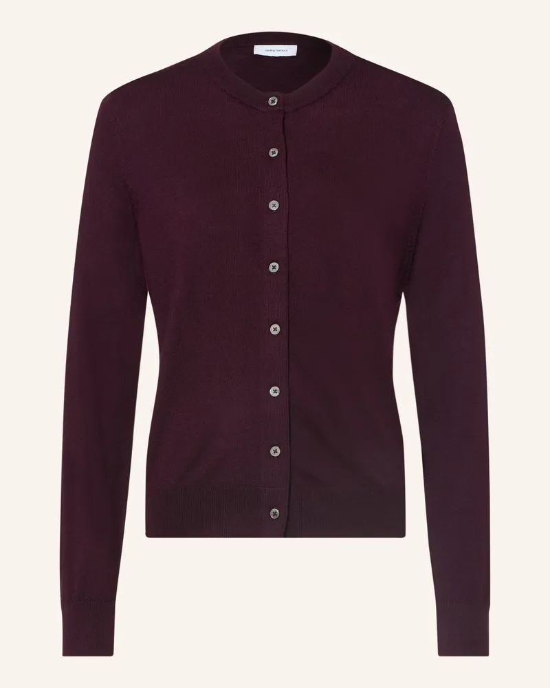 Darling Harbour Strickjacke Aus Merinowolle lila Plum