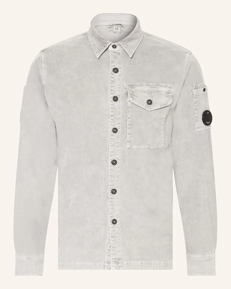 C.P. Company Cordhemd Extra Slim Fit Hellgrau