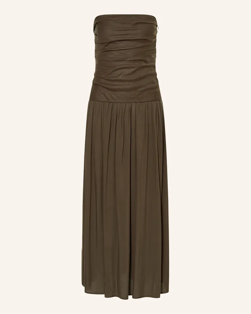 Faithfull The Brand Kleid HEDY im Materialmix Khaki