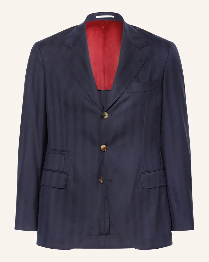 Brunello Cucinelli Anzugsakko Extra Slim Fit Dunkelblau