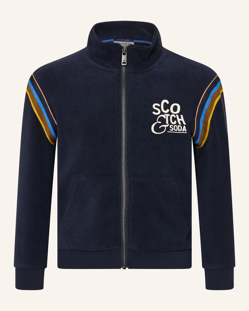 Scotch&Soda Frotteejacke blau Dunkelblau